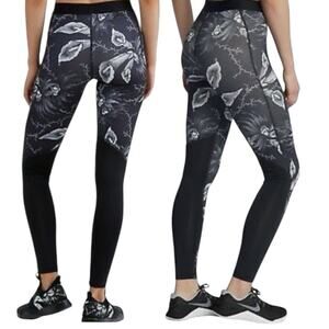 Nike Pro Combat Leggings Womens M Floral Training Activewear‎ Streetwear Running
